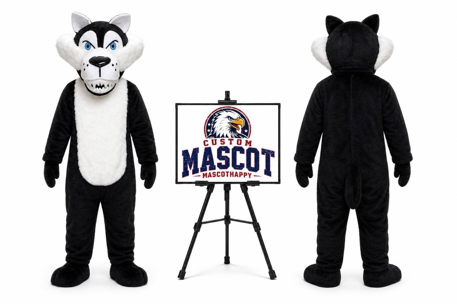 Adult Wolf Mascot Costume Adult Wolf Mascot Costume