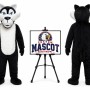 Adult Wolf Mascot Costume