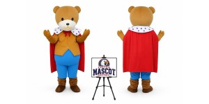 Cartoon Bear Prince Mascot Costume Cartoon Bear Prince Mascot Costume