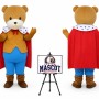 Cartoon Bear Prince Mascot Costume