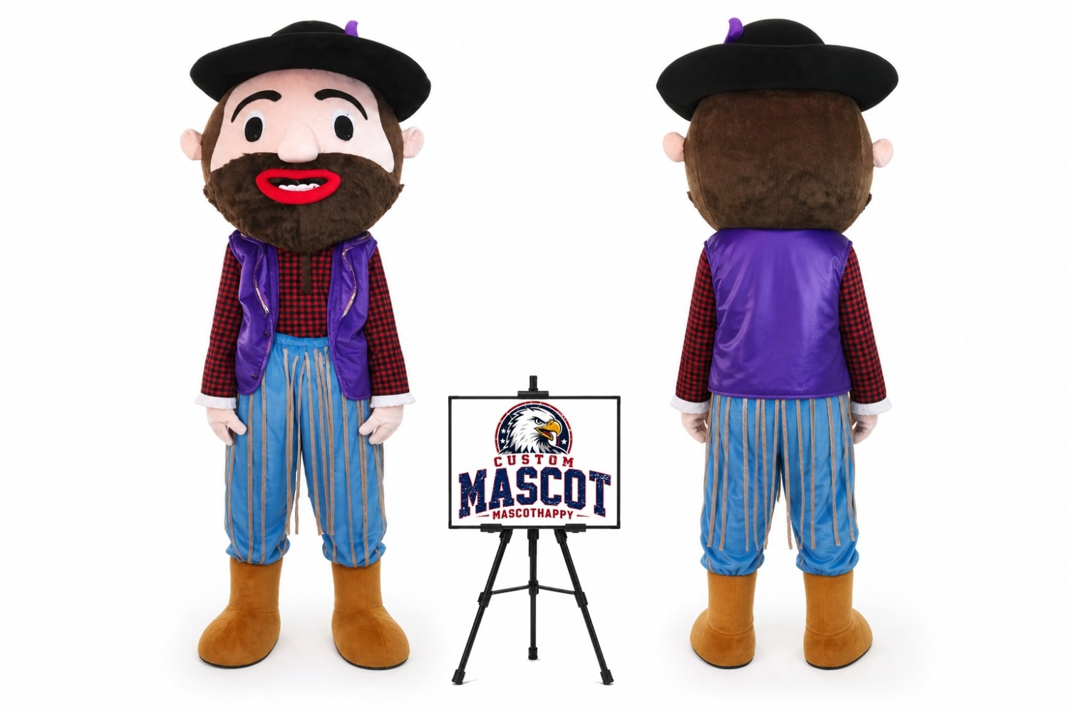 Brown Cartoon Cosplay Bearded Man Mascot Costume Brown Cartoon Cosplay Bearded Man Mascot Costume