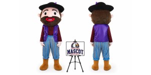 Brown Cartoon Cosplay Bearded Man Mascot Costume Brown Cartoon Cosplay Bearded Man Mascot Costume