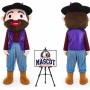 Cartoon Bearded Man Mascot Costume
