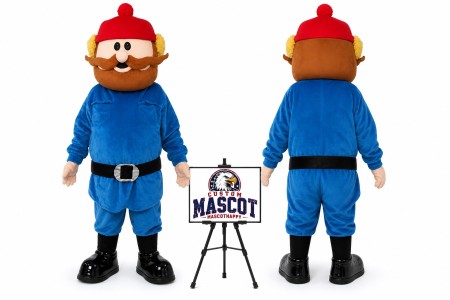 Cartoon Bearded Russian Mascot Costume