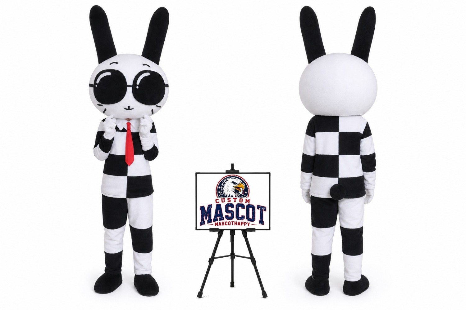 Cartoon Rabbit Mascot Costume for Easter Events Cartoon Rabbit Mascot Costume for Easter Events