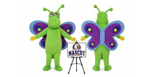 Cartoon Butterfly Mascot Costume Cartoon Butterfly Mascot Costume