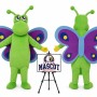 Cartoon Butterfly Mascot Costume