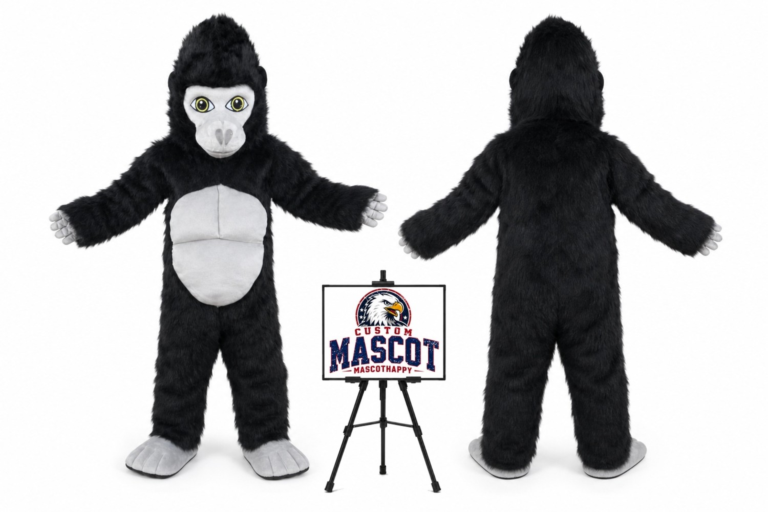 Black Cartoon Cosplay Chimpanzee Mascot Costume Black Cartoon Cosplay Chimpanzee Mascot Costume