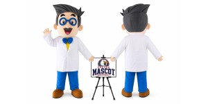 Cartoon Doctor Mascot Costume Cartoon Doctor Mascot Costume