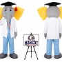 Cartoon Elephant Dr Mascot Costume
