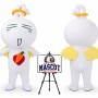 Cartoon Flower Little Rabbit Mascot Costume for Easter Events
