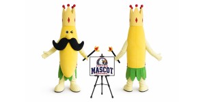 Cartoon Fruit Banana King Mascot Costume for Food Events Cartoon Fruit Banana King Mascot Costume for Food Events