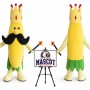 Cartoon Fruit Banana King Mascot Costume for Food Events
