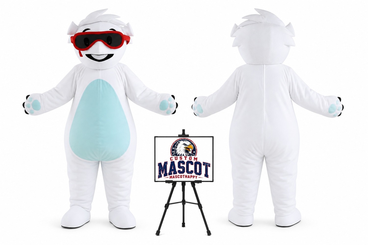 Cartoon Glasses Bear Mascot Costume Cartoon Glasses Bear Mascot Costume