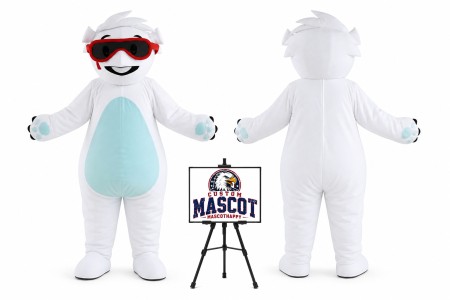 Cartoon Glasses Bear Mascot Costume