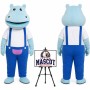 Cartoon Hippo Mascot Costume