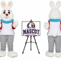 Adult Bunny Rabbit Easter Mascot Costume for Easter Events