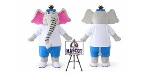 Cartoon Long Nose Elephant Mascot Costume Cartoon Long Nose Elephant Mascot Costume