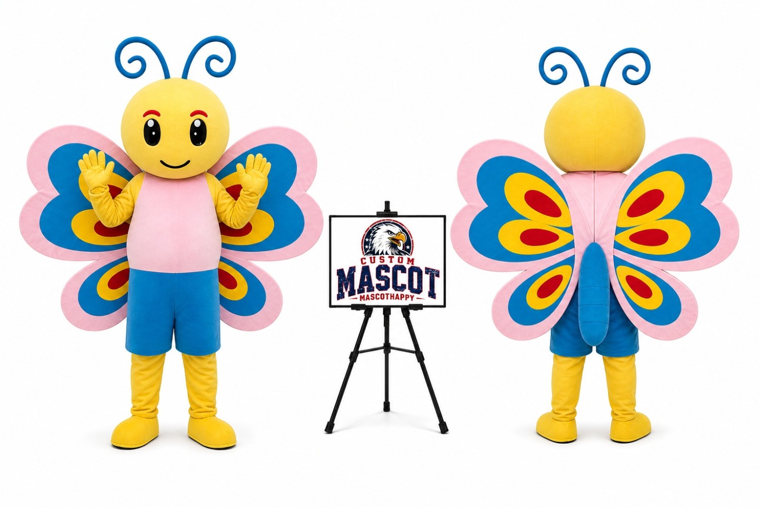 Blue Adult Butterfly Mascot Costume