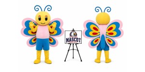 Blue Adult Butterfly Mascot Costume