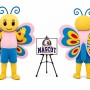Adult Butterfly Mascot Costume