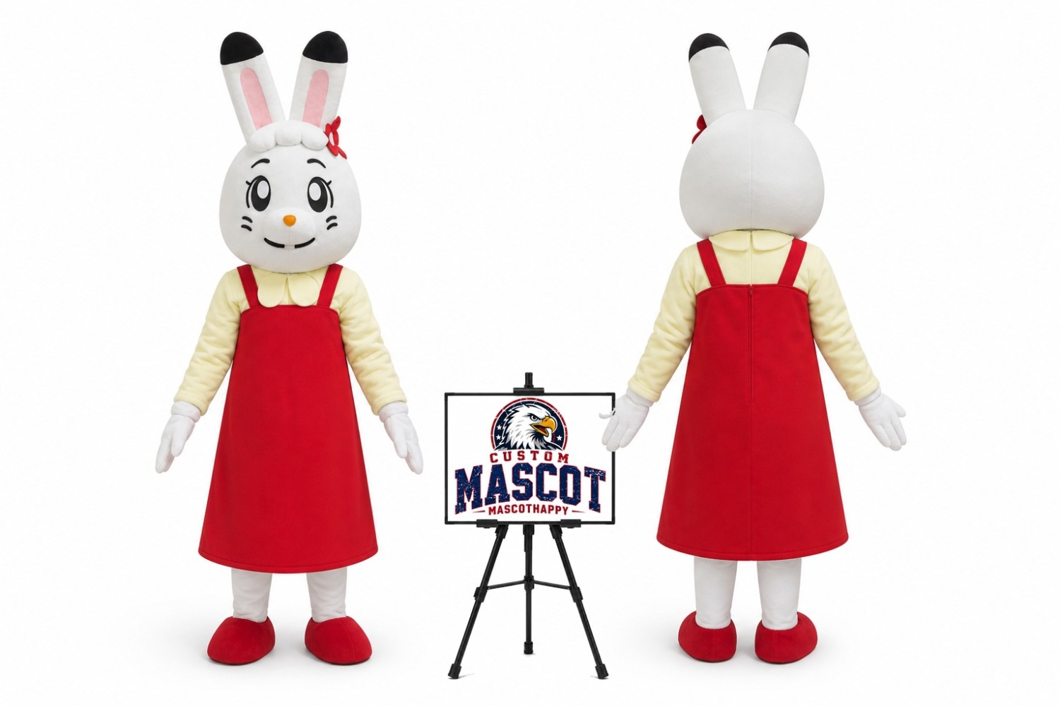 Cartoon Rabbit Mascot Costume for Easter Events Cartoon Rabbit Mascot Costume for Easter Events