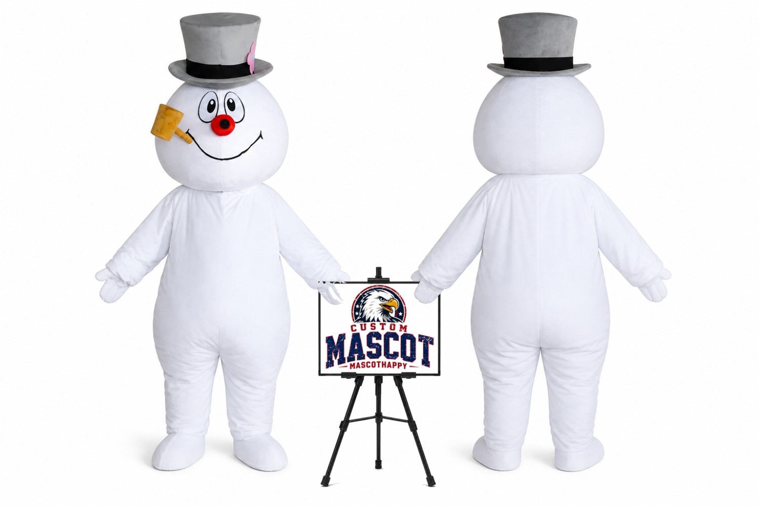 Cartoon Snowman Mascot Costume for Christmas Events Cartoon Snowman Mascot Costume for Christmas Events