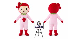 Cartoon Strawberry Mascot Costume Cartoon Strawberry Mascot Costume