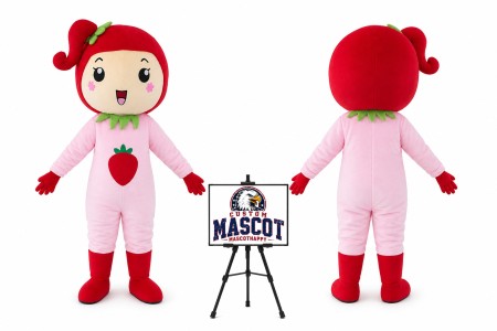Cartoon Strawberry Mascot Costume