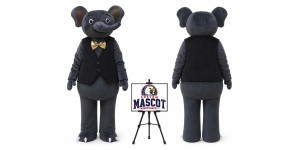 Black Cartoon Gentleman Icon Mascot Costume Black Cartoon Gentleman Icon Mascot Costume