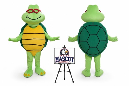 Cartoon Glasses Turtle Mascot Costume