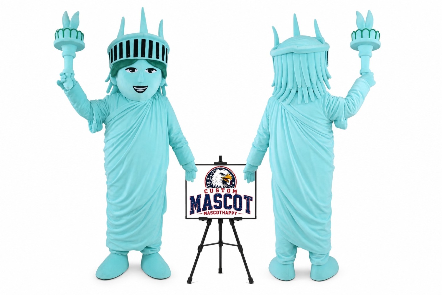 Cartoon Goddess Of Freedom Mascot Costume Cartoon Goddess Of Freedom Mascot Costume