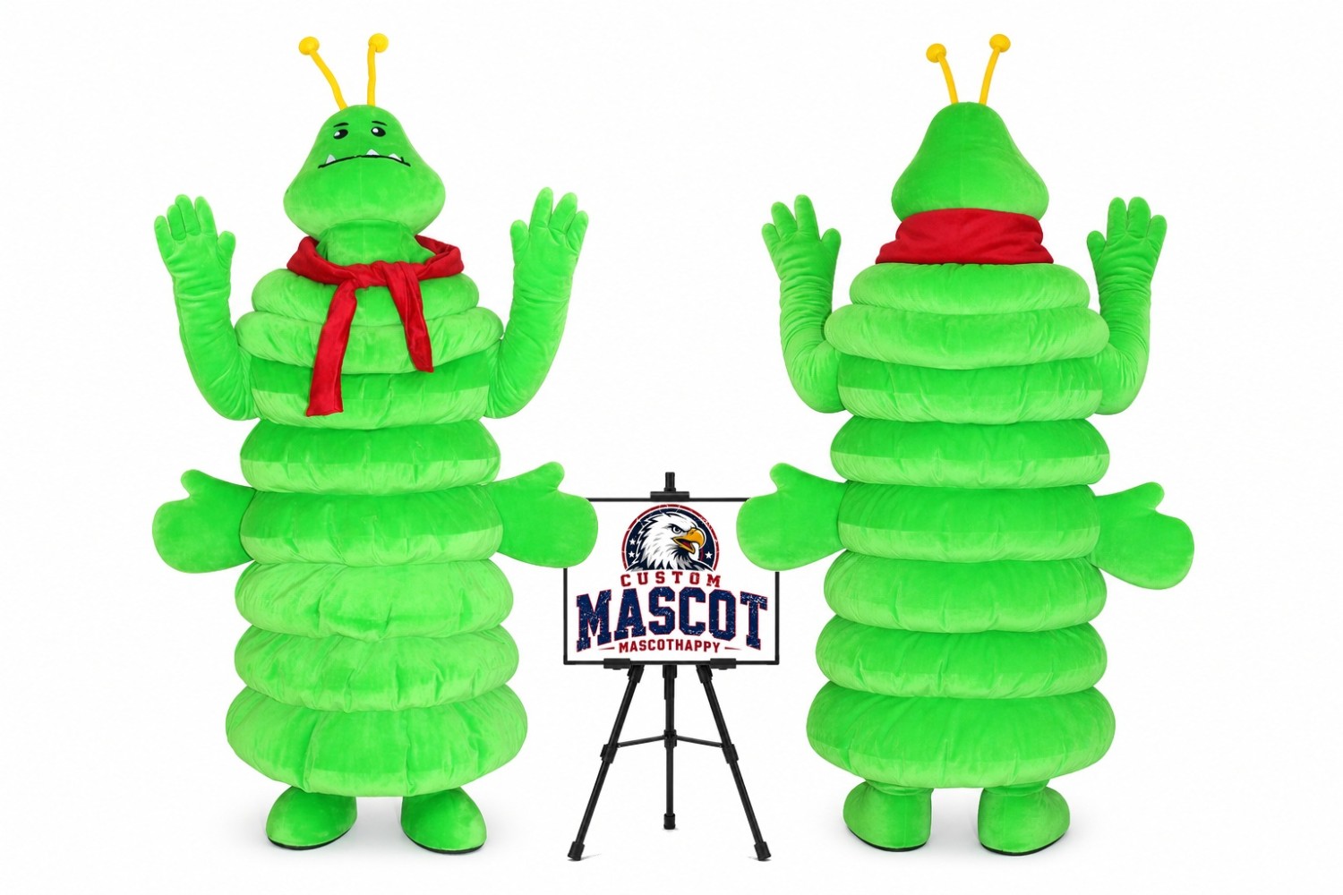Cartoon Worm Mascot Costume Cartoon Worm Mascot Costume