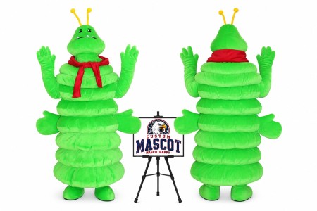 Cartoon Worm Mascot Costume