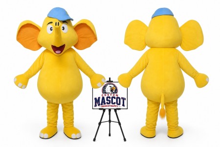 Cartoon Hat Elephant Mascot Costume
