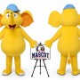 Cartoon Hat Elephant Mascot Costume