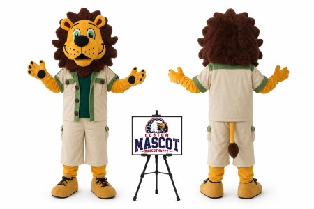 Cartoon Lion Mascot Costume