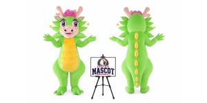 Cartoon Little Dinosaur Dragon Mascot Costume Cartoon Little Dinosaur Dragon Mascot Costume