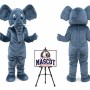 Cartoon Long-Haired Elephant Mascot Costume