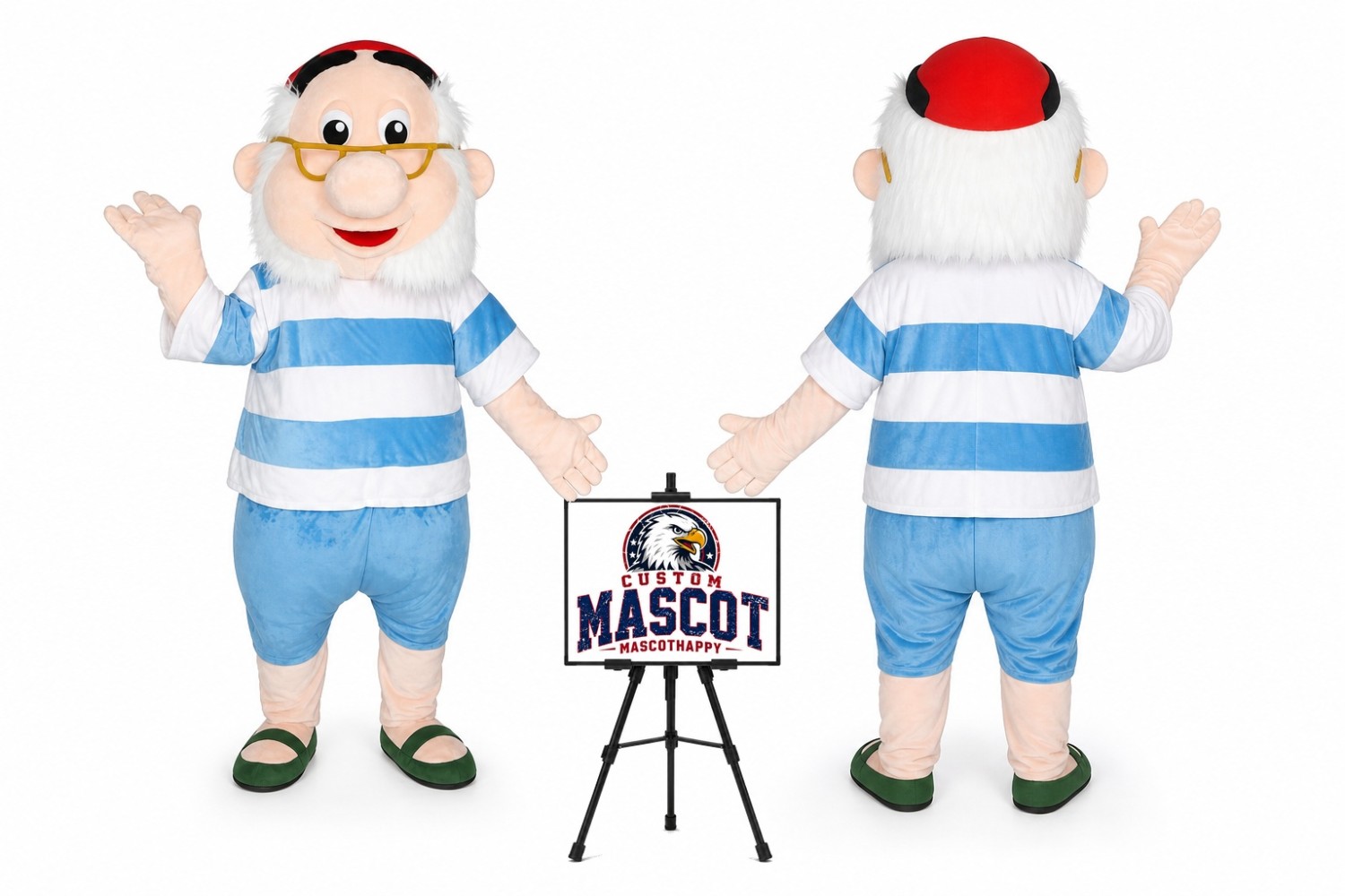 Cartoon Old Man Mascot Costume Cartoon Old Man Mascot Costume