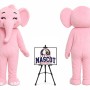 Cartoon Elephant Mascot Costume