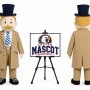 Gentleman in Top Hat Mascot Costume