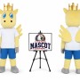 Crowned Winged Hippo Character Mascot Costume