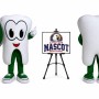 Tooth with Toothpaste Mascot Costume for Dental Events