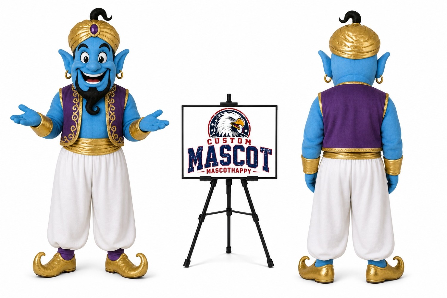 Genie Mascot Costume Genie Mascot Costume