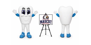Tooth in Shoes Mascot Costume for Dental Events Tooth in Shoes Mascot Costume for Dental Events