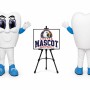 Tooth in Shoes Mascot Costume for Dental Events