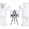 Waving Polar Bear Mascot Costume