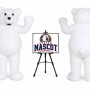 Waving Polar Bear Mascot Costume