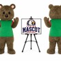 Bear in Vest Mascot Costume